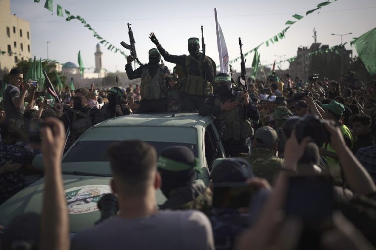 Militanti z hnutia Hamas. Foto: TASR/AP