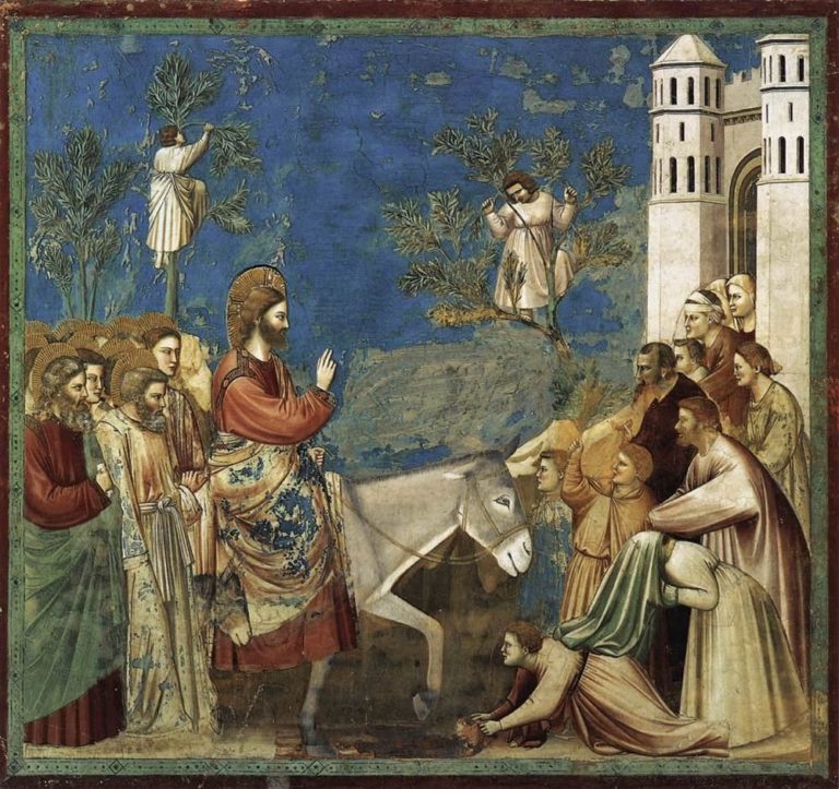 Giotto: Vstup do Jeruzalema. Foto: wikimedia