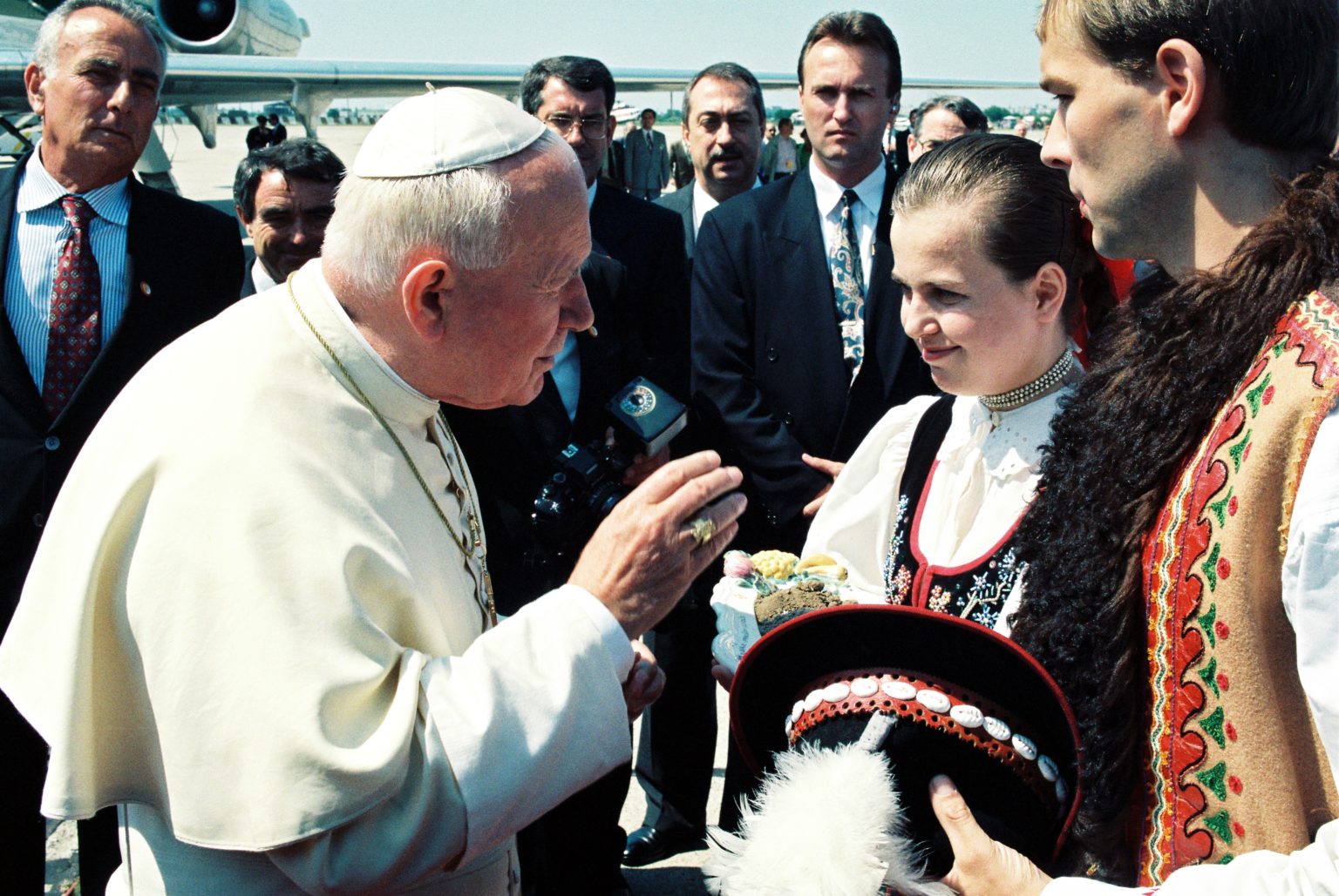 Ján Pavol II. v roku 1995 na návšteve Slovenskej republiky. Foto: TASR/Vladimír Benko