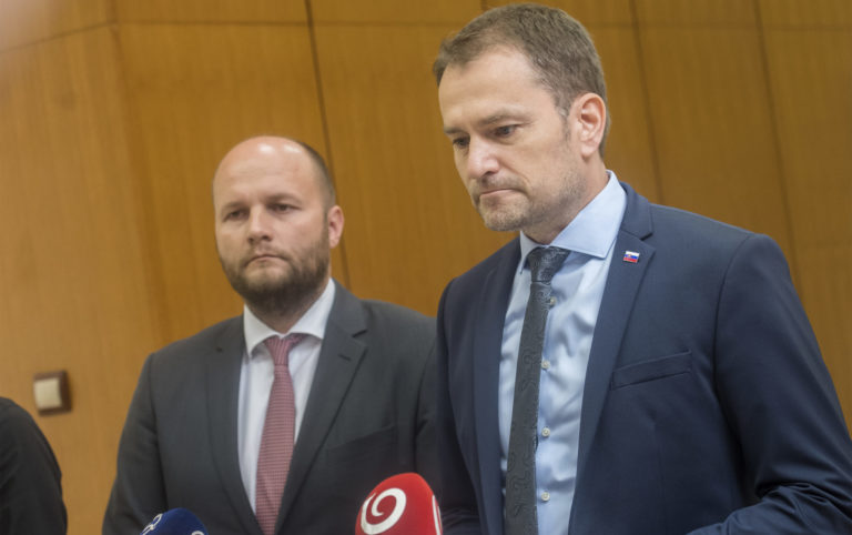 Jaroslav Naď a Igor Matovič. Foto: TASR/Martin Baumann