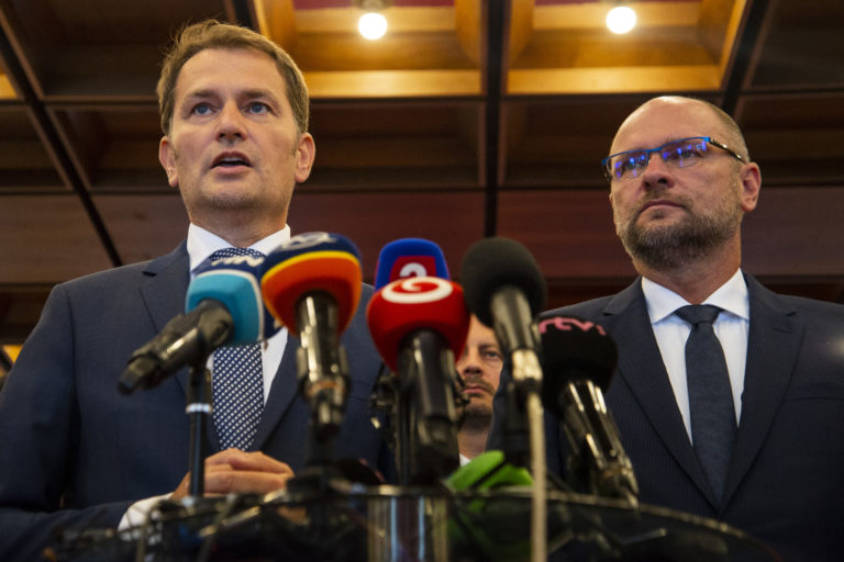 Igor Matovič a Richard Sulík. Foto: Jakub Kotian/TASR