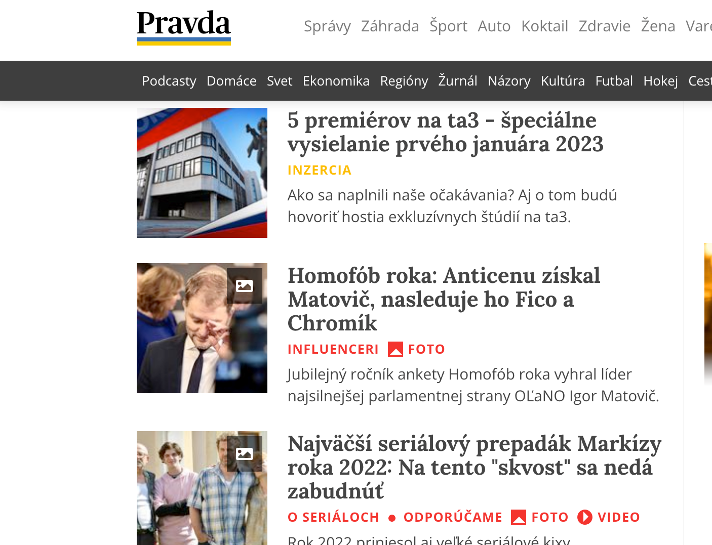 Foto: schreenshot/Pravda