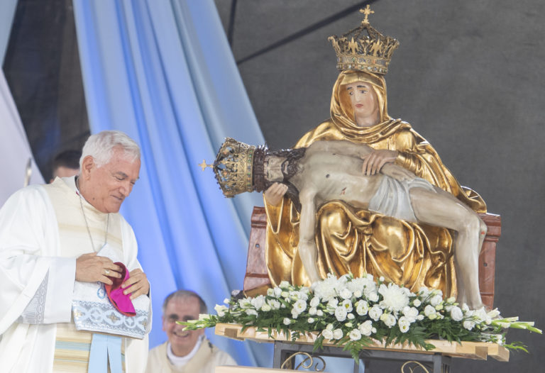 Sedembolestná Panna Mária, patrónka Slovenska v Šaštíne-Strážoch. Foto: Martin Baumann/TASR
