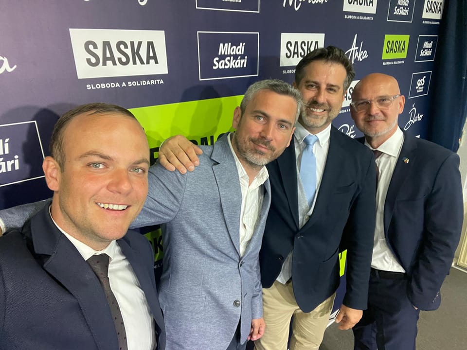 Zľava Miroslav Žiak, Ľudovít Paulis, René Parák a Branislav Gröhling. Foto: Facebook/ Miroslav Žiak