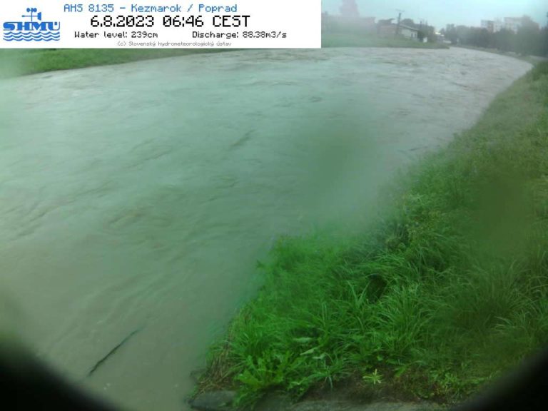 Tretí stupeň povodňovej aktivity je adekvátny. FOTO: SHMÚ FB