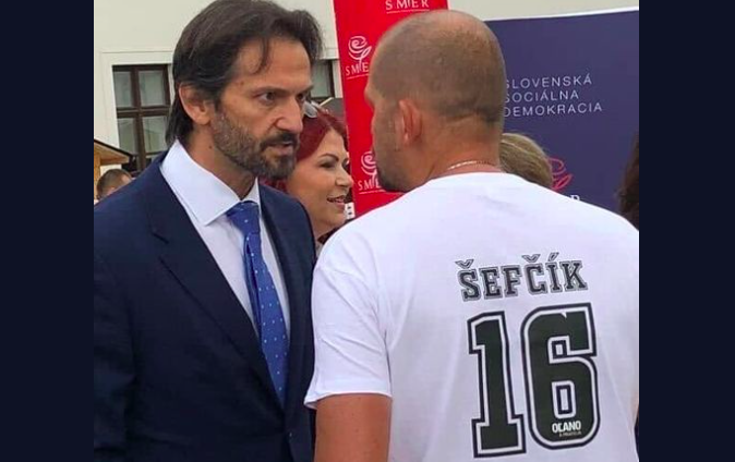 Poslanec OĽaNO Marek Šefčík a Robert Kaliňák. Foto: Facebook/OĽaNO. 