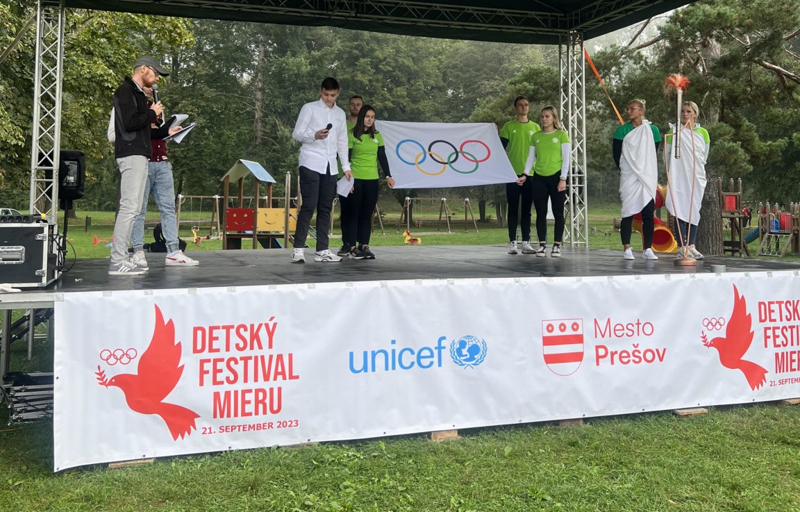 V areáli prírodného kúpaliska Delňa v Prešove sa vo štvrtok uskutočnilo podujatie Detský festival mieru 2023. FOTO: redakcia