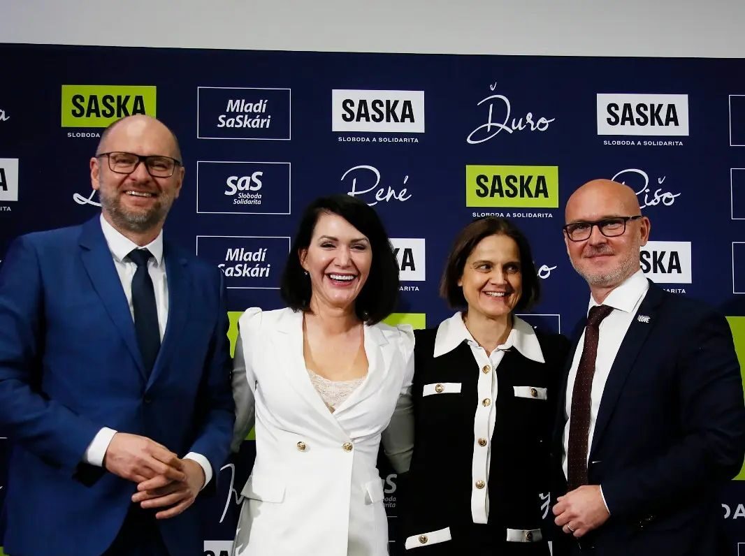 Richard Sulík, Jana Bittó Cigániková, Mária Kolíková a Branislav Gröhling. Foto: Facebook/SaS