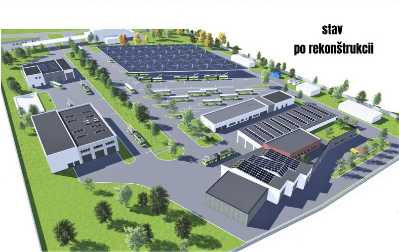 Plánovaný projekt je doplnený aj o solárne panely či zeleň. Foto: mesto Žilina 