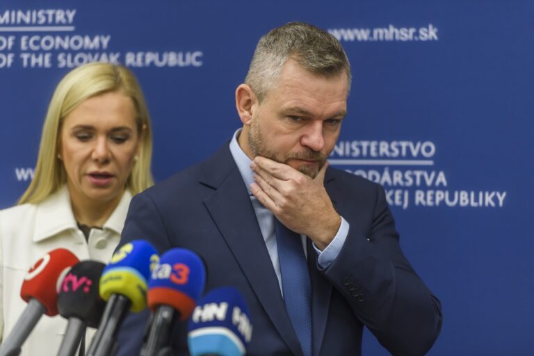 Denisa Saková a Perer Pellegrini. Foto: Jaroslav Novák/TASR 