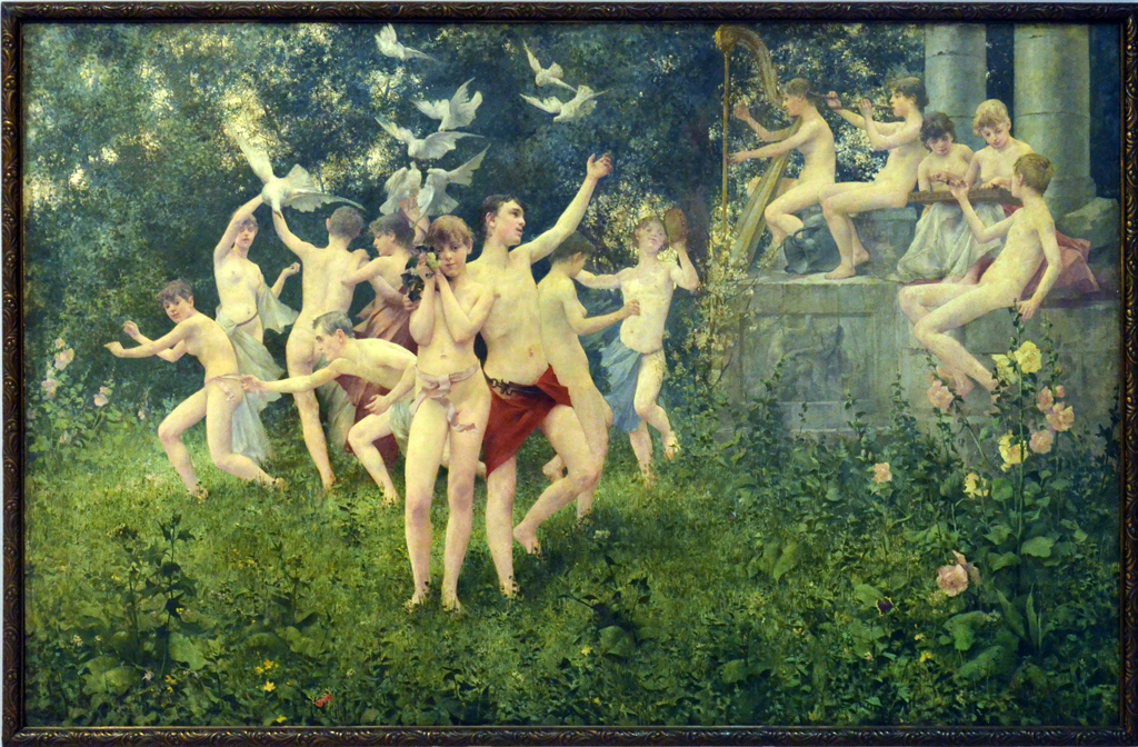 Karel Vítězslav Mašek, Slávnosť jari (1889). Národná galéria Praha, zdroj: wikimedia