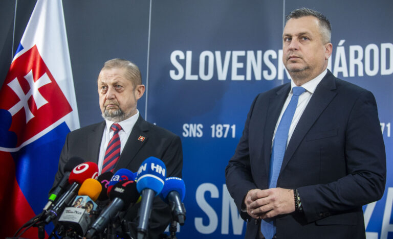 Štefan Harabin a Andrej Danko. Foto: Jakub Kotian/TASR
