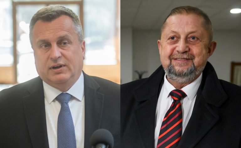 Andrej Danko a Štefan Harabin. Foto: Martin Baumann/TASR, Jaroslav Novák/TASR