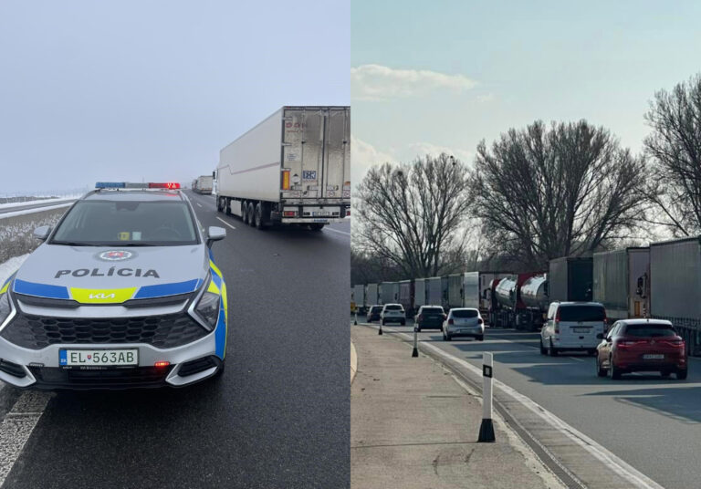 Hraničný priechod Vyšné Nemecké – Užhorod čakajú obmedzenia v nákladnej doprave. Foto: FB Polícia SR – Košický kraj