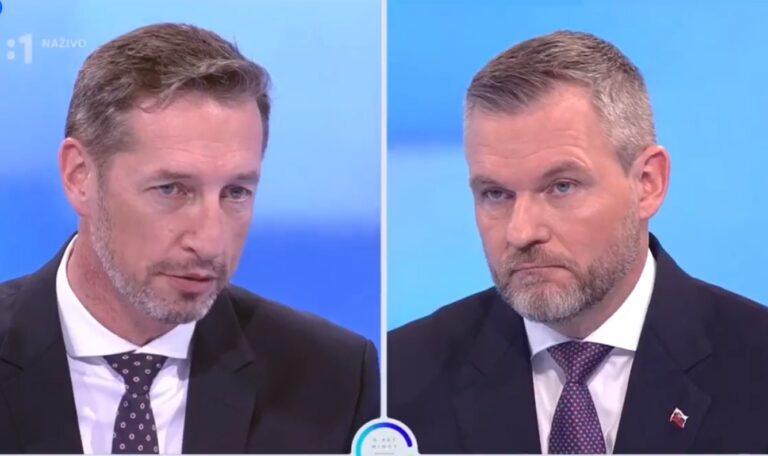 Milan Majerský a Peter Pellegrini. Reprofoto: RTVS