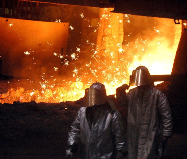 Prevádzka Vysokej pece v U.S. Steel Košice Foto: František Iván/TASR