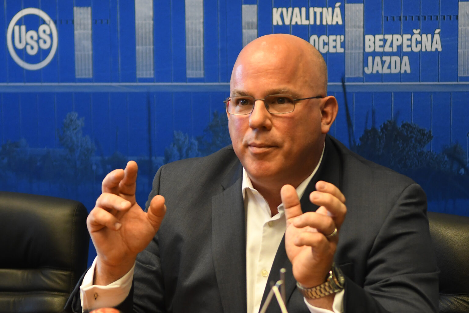Na snímke prezident U. S. Steel Košice James E. Bruno. Foto: Milan Kapusta/TASR