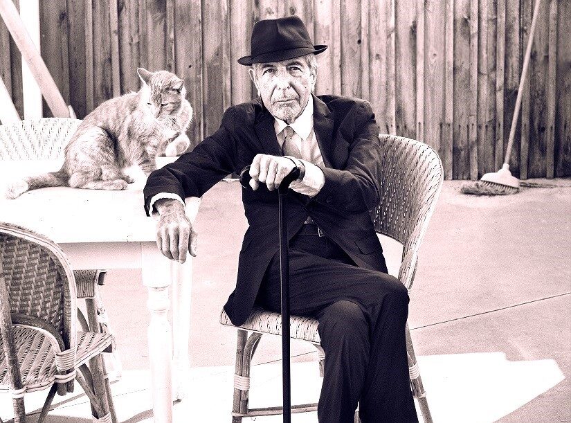 Leonard Cohen, kanadský básnik, spevák a skladateľ. Elegán vždy v skvelo padnúcom obleku. Foto: L. Cohen o. s.