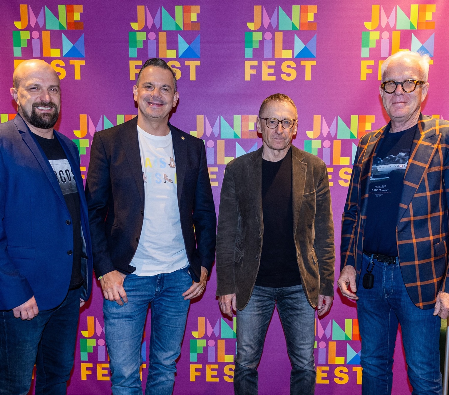 Organizátori June Film Fest, M. Frimmer, D. Dangl, P. Nagel a M. Ruttkay. Foto: JuFF
