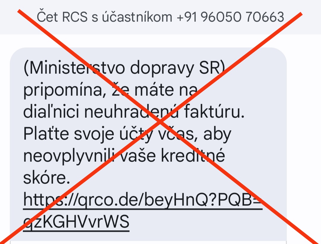 Podvodná SMS. Foto: Rastislav Ovšonka