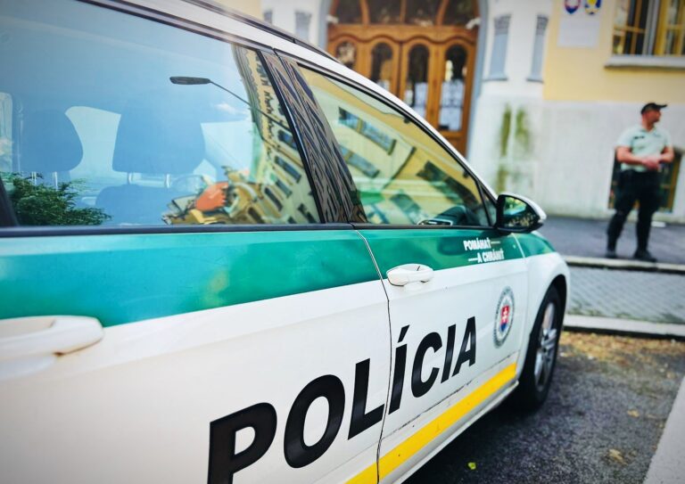 Policajné auto. Ilustračný obrázok: Polícia SR 