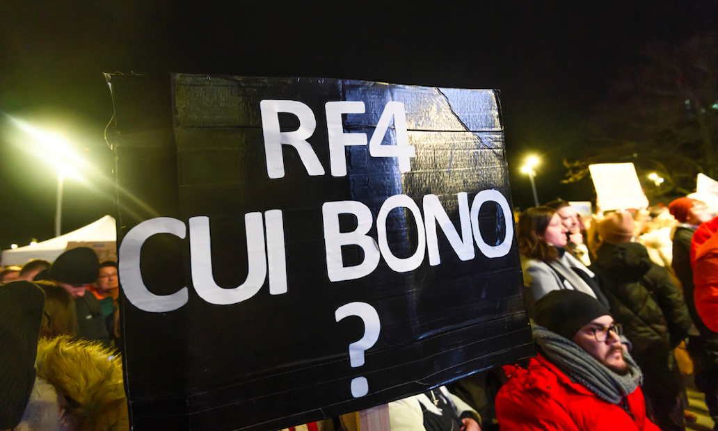 Protivládny protest, december 2023. Foto: TASR. 