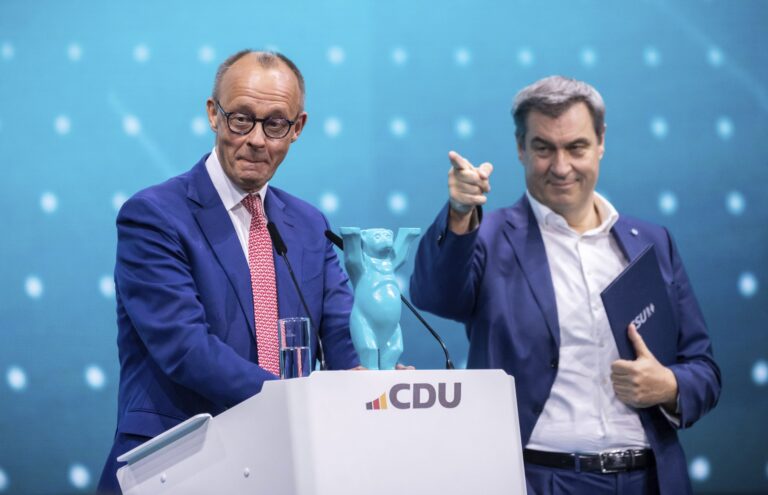 Stranícky zjazd nemeckých konzervatívcov z aliancie CDU-CSU v Berlíne v utorok 7. mája 2024. Foto: TASR/AP