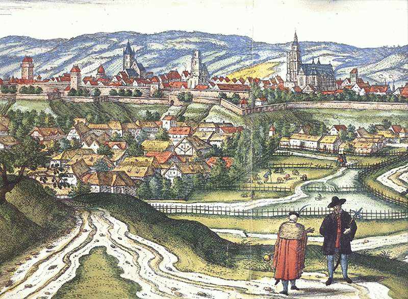 Veduta Košíc z roku 1617. Zdroj: Wikimedia.org