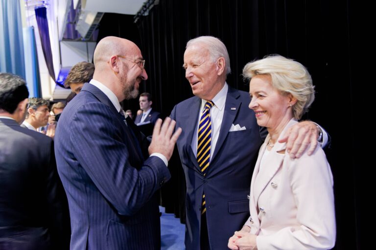 Charles Michel, Joe Biden, Ursula von der Leyenová. Foto: Profimedia.sk