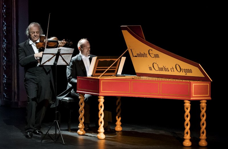 Maestro Václav Hudeček a čembalista Martin Hroch. Foto: Martin Kubišta