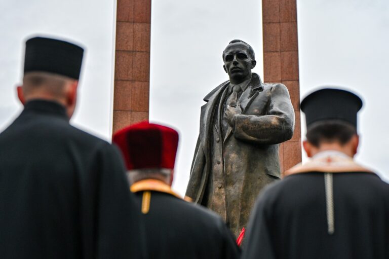 Socha Stepana Banderu v Ľvove. Foto: Profimedia