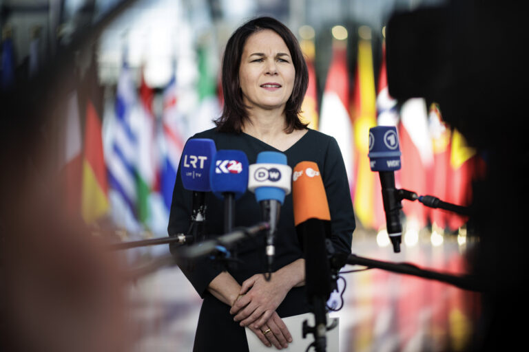 Annalena Charlotte Alma Baerbocková je nemecká politička, od decembra 2021 vedie spolkové ministerstvo zahraničných vecí vo vláde Olafa Scholza, ako prvá žena v tomto úrade. Foto: Profimedia.sk