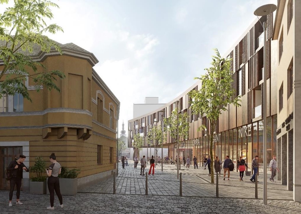Trenčiansky Prior nahradí moderný polyfunkčný komplex s bytmi za stovky tisíc eur. Zdroj: EIA