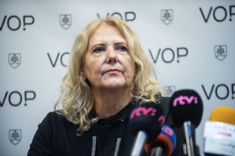 Na snímke komisárka pre osoby so zdravotným postihnutím Zuzana Stavrovská.
Foto: TASR/Jakub Kotian