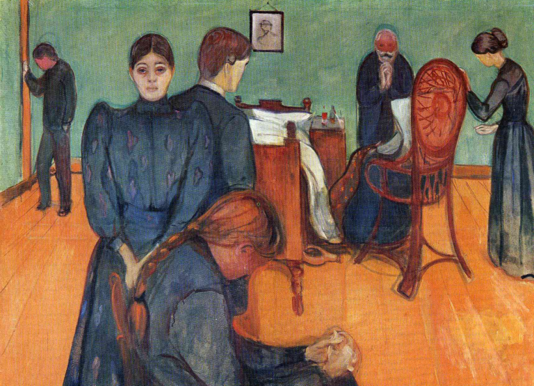 Ilustračné foto: Edward Munch: Smrť v nemocničnej izbe (1893). Foto: wikimedia