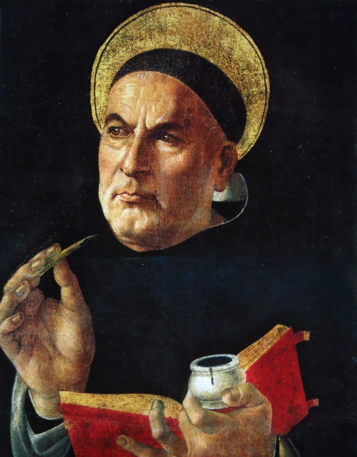 Svätý Tomáš Akvinský. Autor diela: Sandro  Botticelli (1445-1510). Foto: Heritage Images / Profimedia