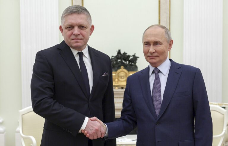 Robert Fico a Vladimir Putin.