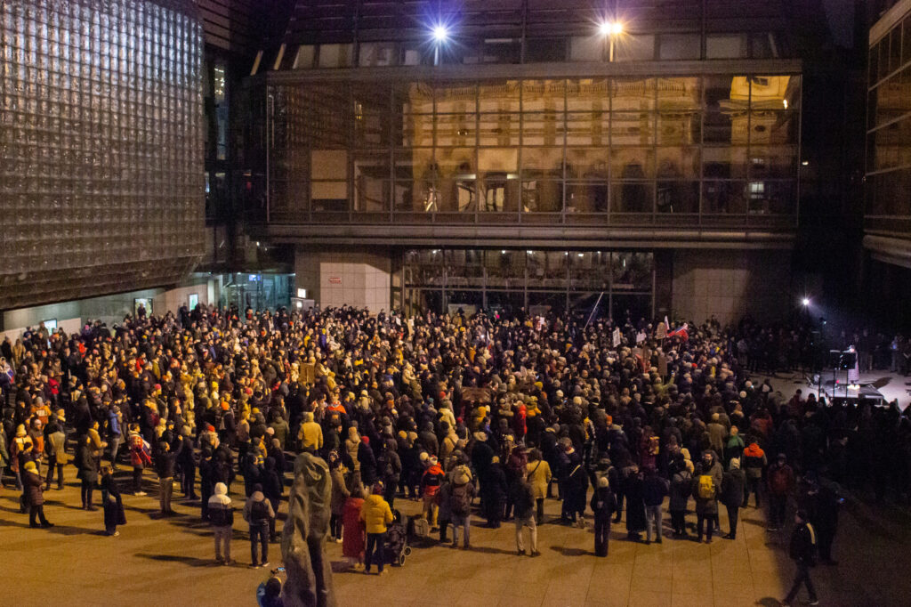 Protest Slovákov v Prahe 7. januára 2025. Foto: Barbora Vizváryová/TASR