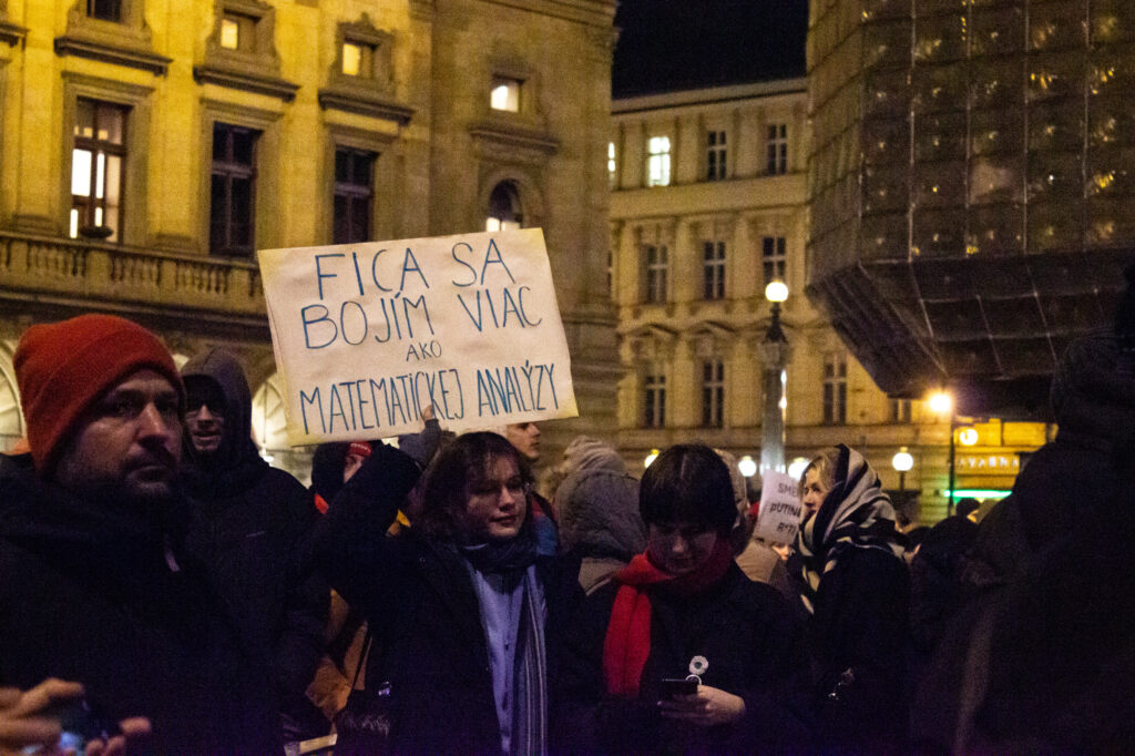 Protest Slovákov v Prahe 7. januára 2025. Foto: Barbora Vizváryová/TASR