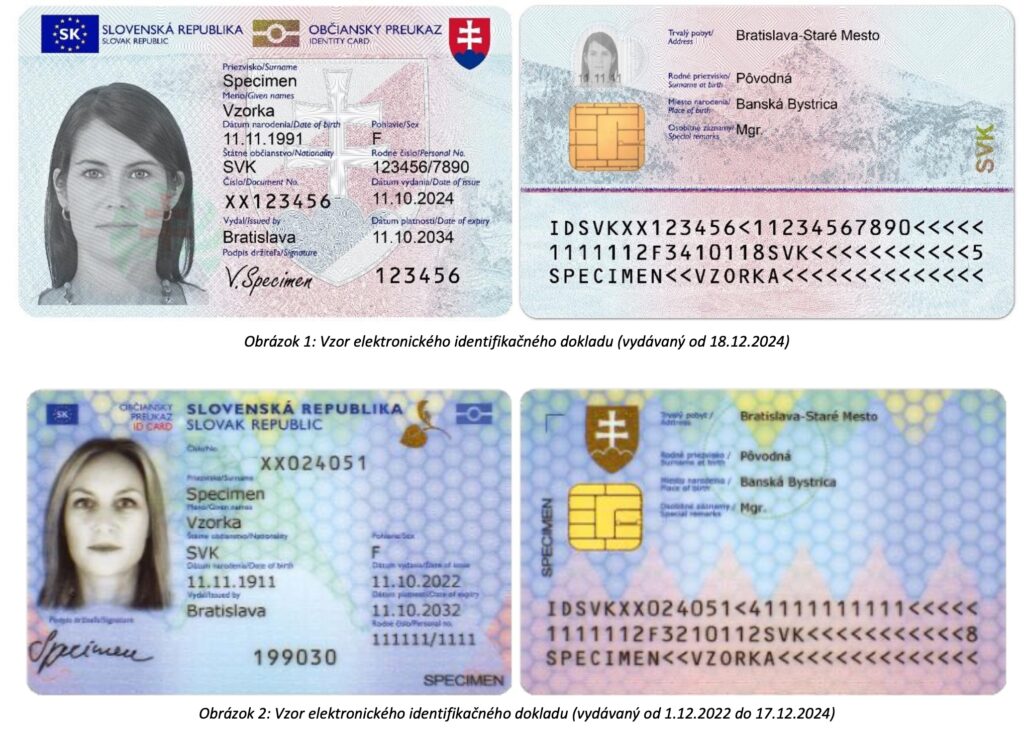 Dva rôzne vzory OP s bezkontaktným prístupom. Foto: MV SR