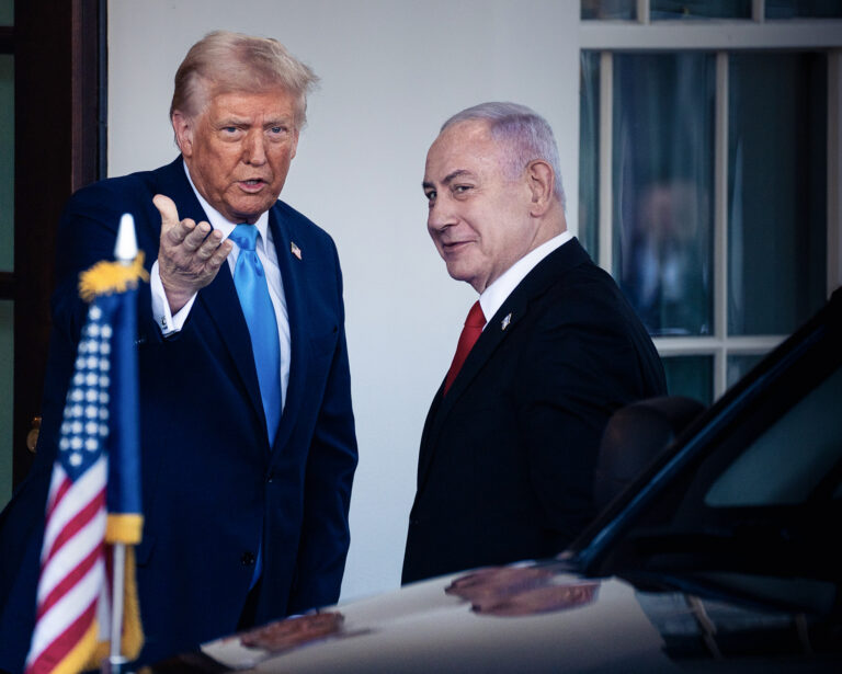 Donald Trump a Benjamin Netanjahu. Foto: Demetrius Freeman/The Washington Post via Getty Images