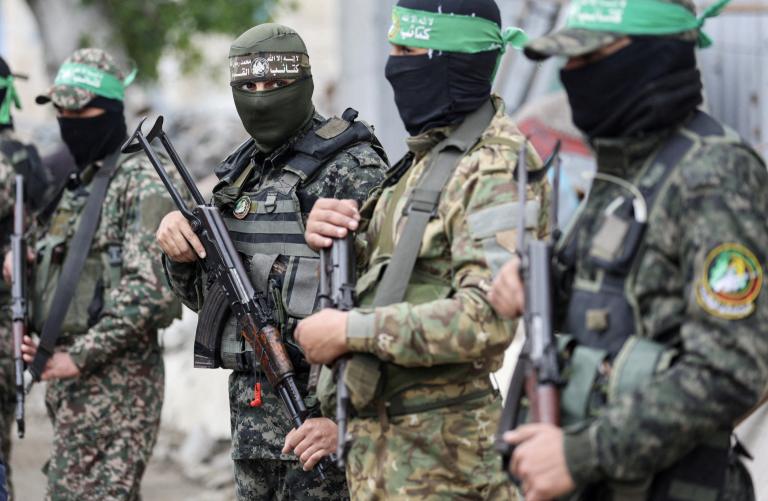 Bojovníci z hnutia Hamas. Foto: Ramadan Abed/Reuters