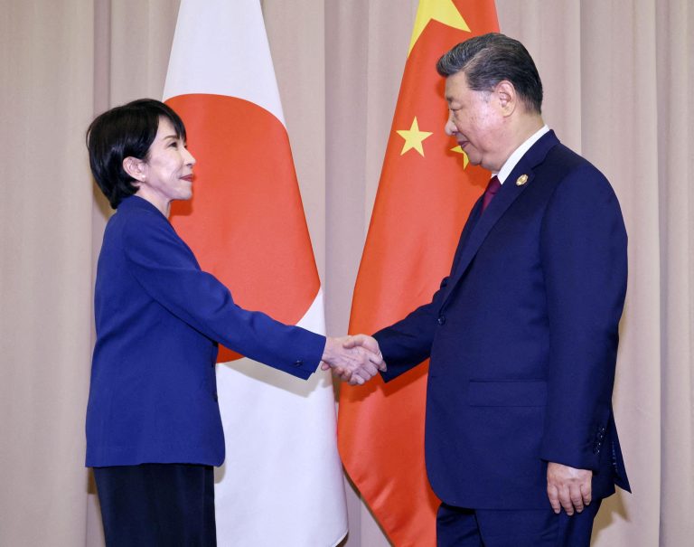 Sanae Takaichi und Xi Jinping. Foto: Kyodo/Reuters