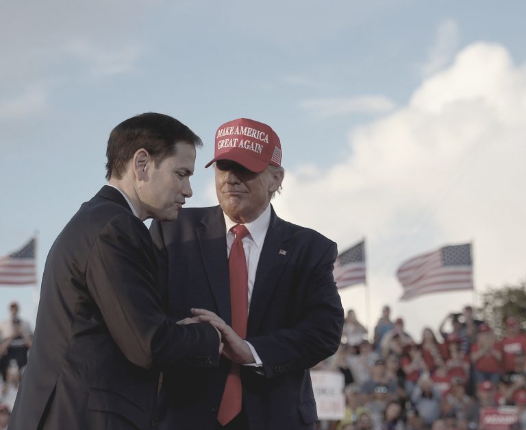 Marco Rubio a Donald Trump. Foto: Joe Raedle/Getty Images 