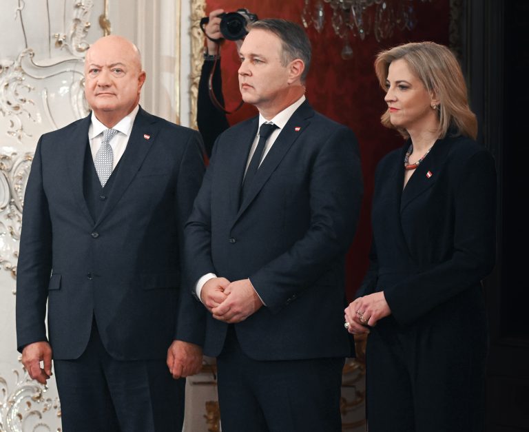 Die Parteichefs der Regierungskoalition - Foto: Thomas Kronsteiner/Getty Images