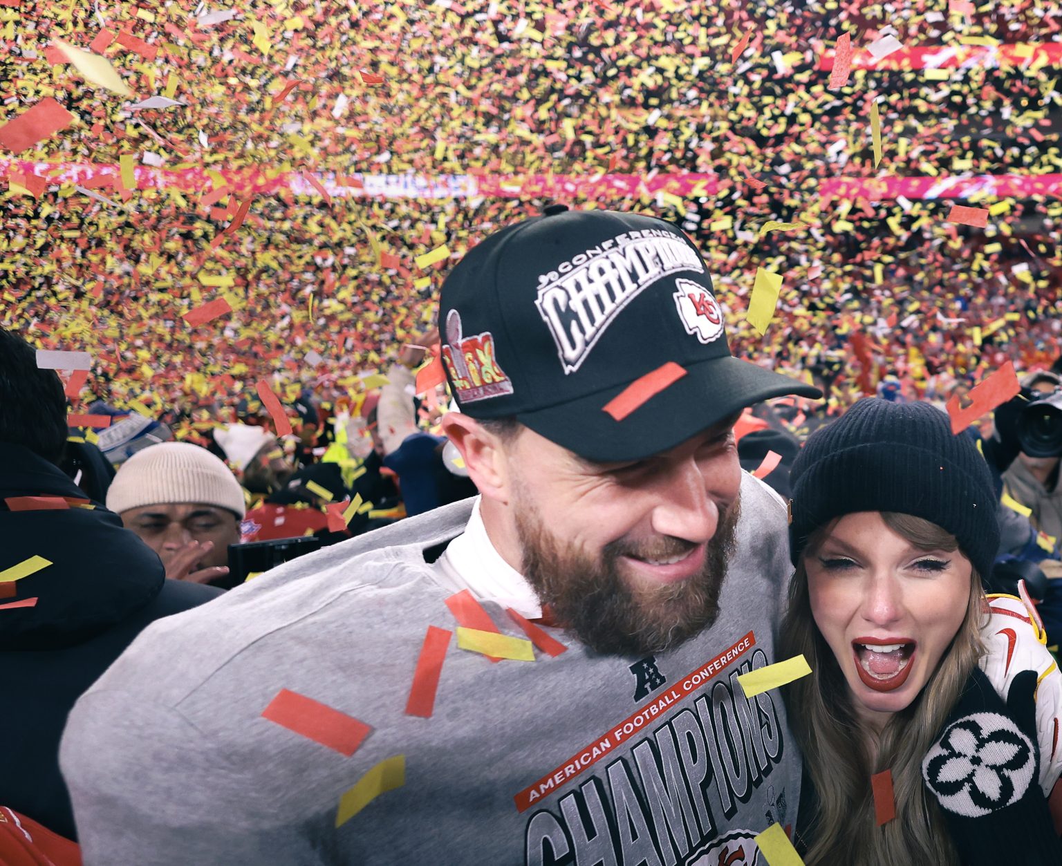 Travis Kelce a Taylor Swift. Foto: Jamie Squire/Getty Images