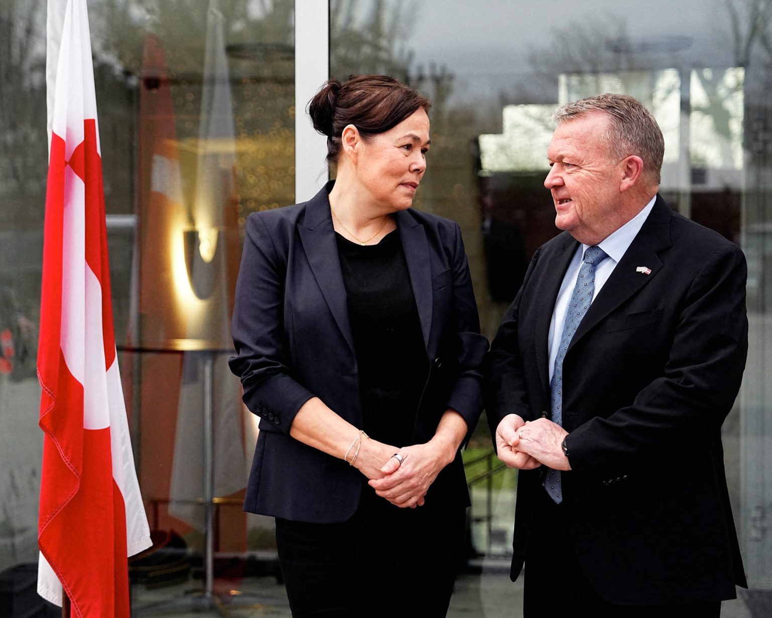 Vivian Motzfeldtová a Lars Lokke Rasmussen. Foto: Ritzau Scanpix/Mads Claus Rasmussen/Reuters