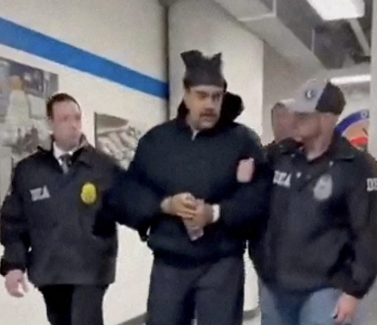 Nicolas Maduro in den Büros der US-Drogenbekämpfungsbehörde in New York. Foto: @RapidResponse47/Handout/Reuters