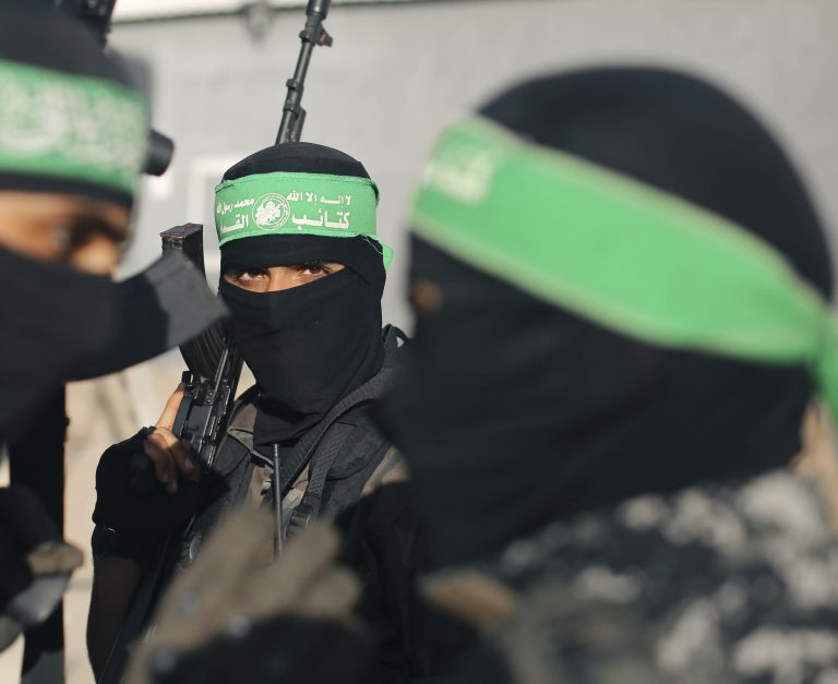Unterstützer der islamistischen Bewegung Hamas. Foto: Majdi Fathi/NurPhoto via Getty Images