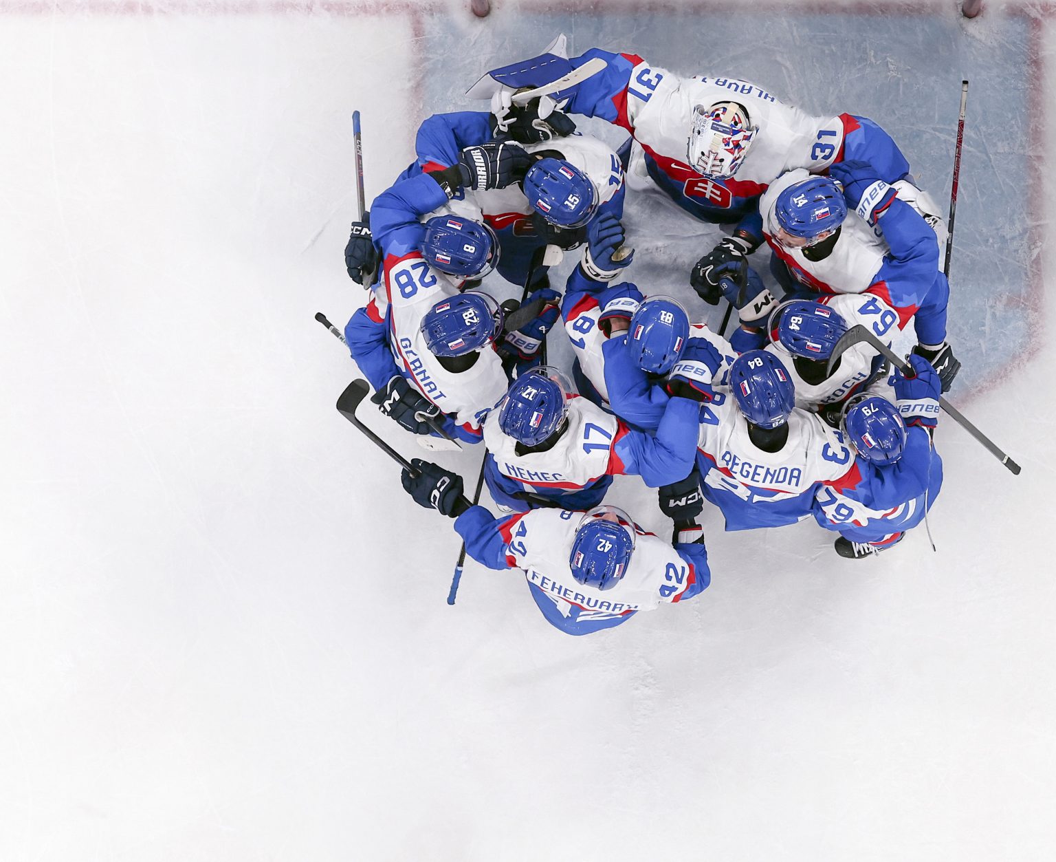 Zo štvrťfinálového zápasu Slovensko - Nemecko. Foto:  Bruce Bennett/Getty Images